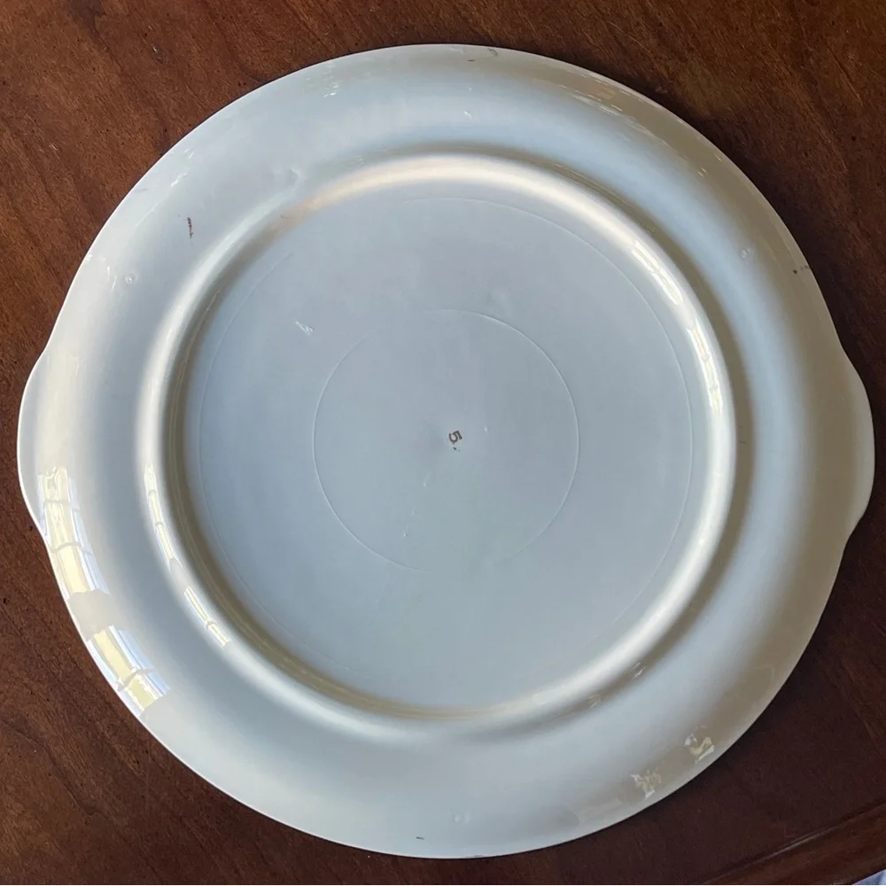 Vtg Cronin China Romantic Courting Tray Gold Trim Regencycore Wall Decor 10.5